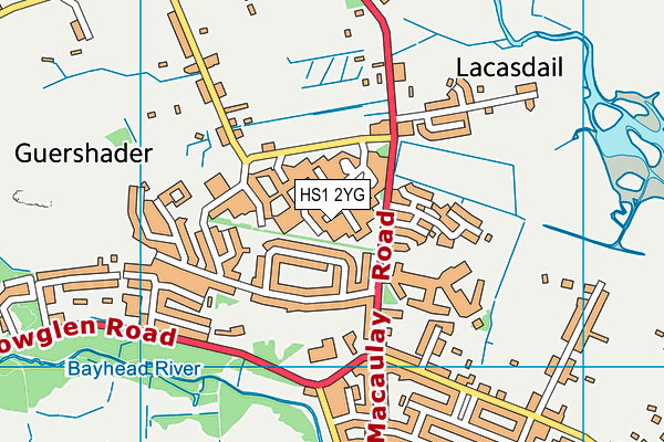 HS1 2YG map - OS VectorMap District (Ordnance Survey)