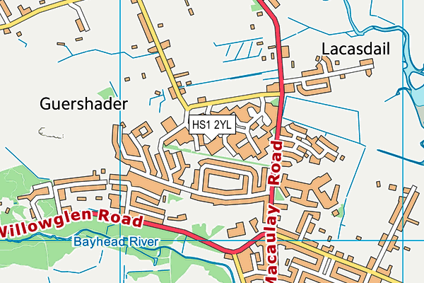 HS1 2YL map - OS VectorMap District (Ordnance Survey)