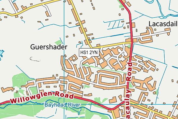 HS1 2YN map - OS VectorMap District (Ordnance Survey)