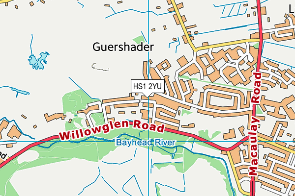 HS1 2YU map - OS VectorMap District (Ordnance Survey)