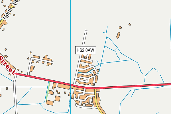 HS2 0AW map - OS VectorMap District (Ordnance Survey)