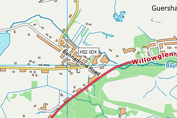 HS2 0DX map - OS VectorMap District (Ordnance Survey)