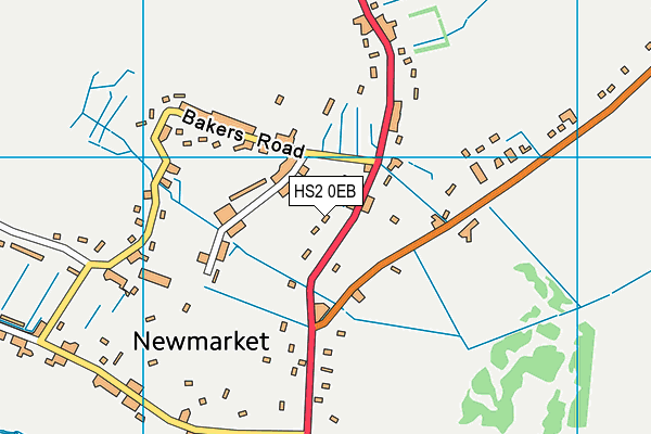 HS2 0EB map - OS VectorMap District (Ordnance Survey)