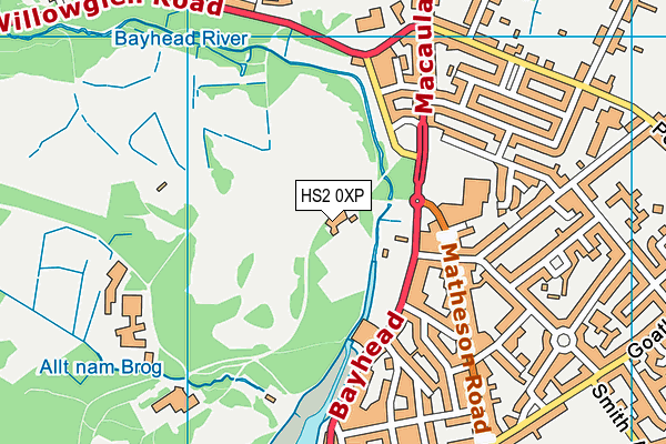 HS2 0XP map - OS VectorMap District (Ordnance Survey)