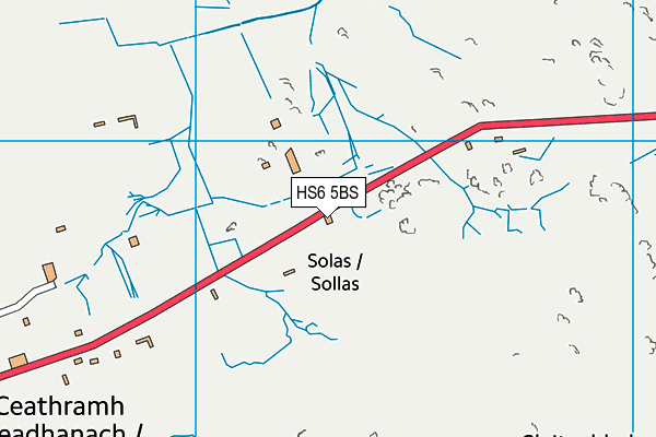 HS6 5BS map - OS VectorMap District (Ordnance Survey)