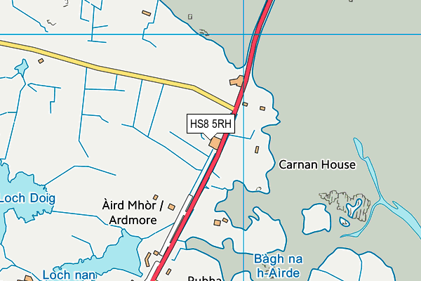HS8 5RH map - OS VectorMap District (Ordnance Survey)