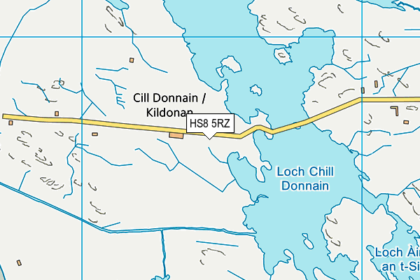 HS8 5RZ map - OS VectorMap District (Ordnance Survey)