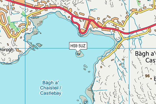 HS9 5UZ map - OS VectorMap District (Ordnance Survey)