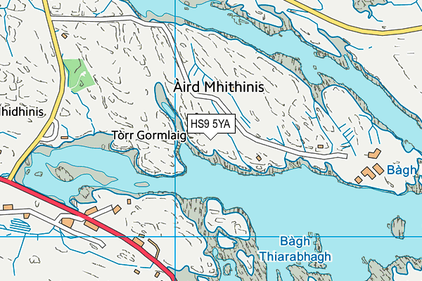 HS9 5YA map - OS VectorMap District (Ordnance Survey)