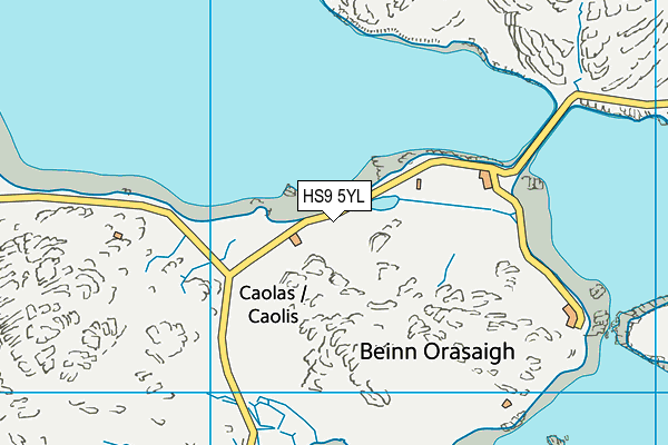 HS9 5YL map - OS VectorMap District (Ordnance Survey)