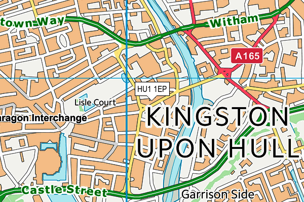 HU1 1EP map - OS VectorMap District (Ordnance Survey)