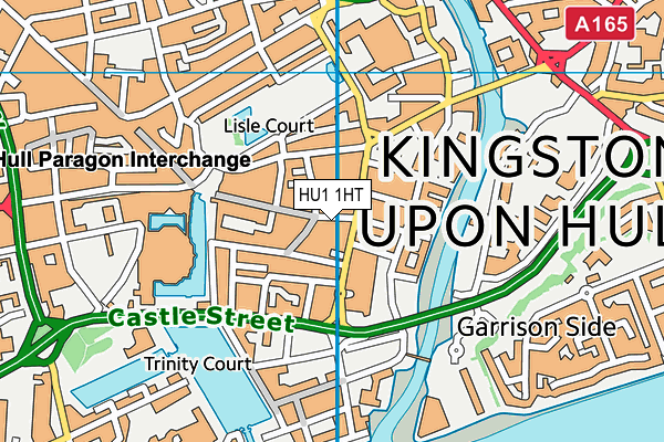 HU1 1HT map - OS VectorMap District (Ordnance Survey)