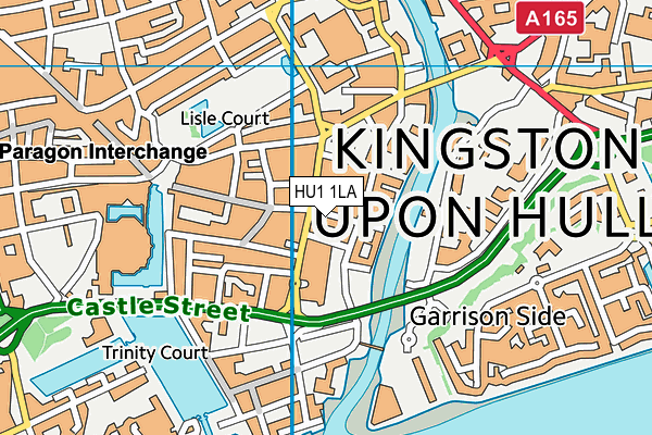 HU1 1LA map - OS VectorMap District (Ordnance Survey)