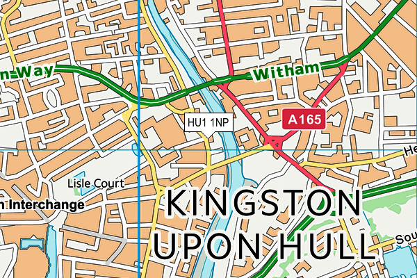 HU1 1NP map - OS VectorMap District (Ordnance Survey)