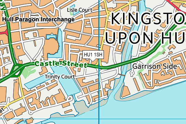 HU1 1SH map - OS VectorMap District (Ordnance Survey)