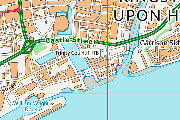 HU1 1TB map - OS VectorMap District (Ordnance Survey)