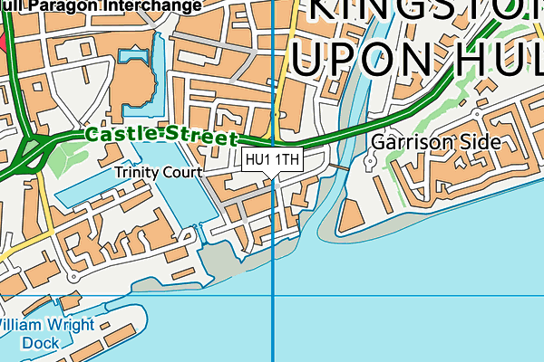 HU1 1TH map - OS VectorMap District (Ordnance Survey)