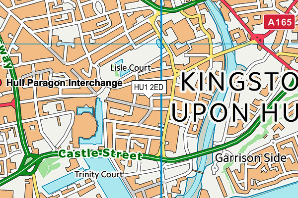 HU1 2ED map - OS VectorMap District (Ordnance Survey)