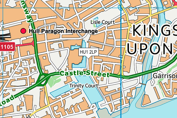 HU1 2LP map - OS VectorMap District (Ordnance Survey)