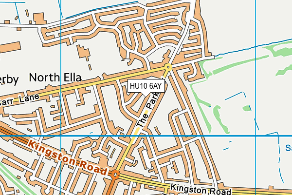 HU10 6AY map - OS VectorMap District (Ordnance Survey)
