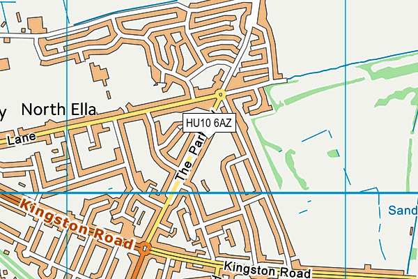 HU10 6AZ map - OS VectorMap District (Ordnance Survey)