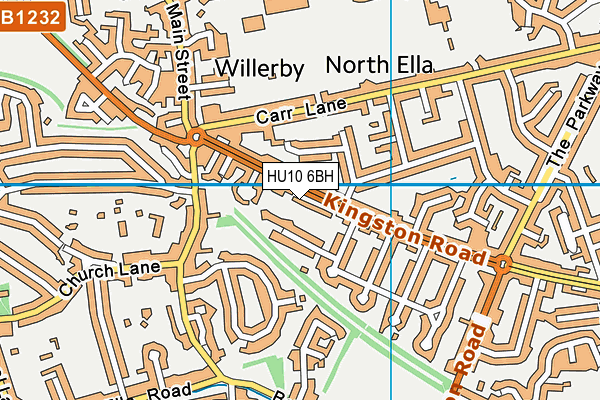 HU10 6BH map - OS VectorMap District (Ordnance Survey)