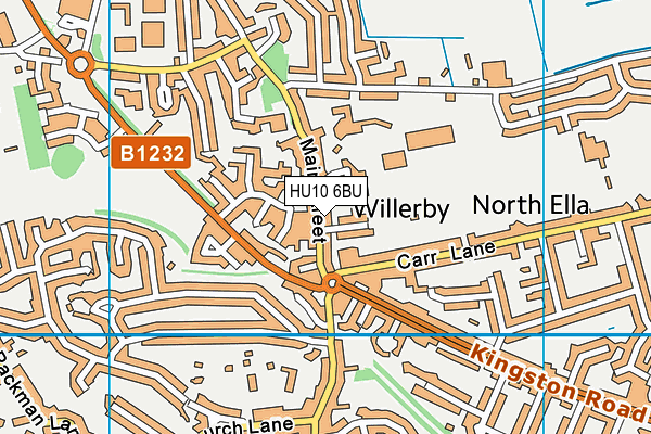 HU10 6BU map - OS VectorMap District (Ordnance Survey)