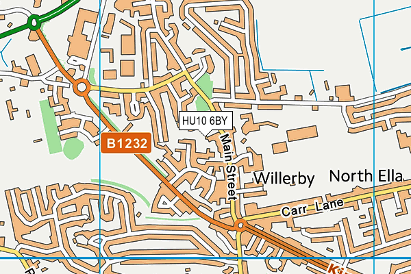 HU10 6BY map - OS VectorMap District (Ordnance Survey)