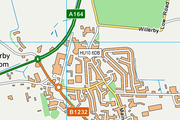 HU10 6DB map - OS VectorMap District (Ordnance Survey)