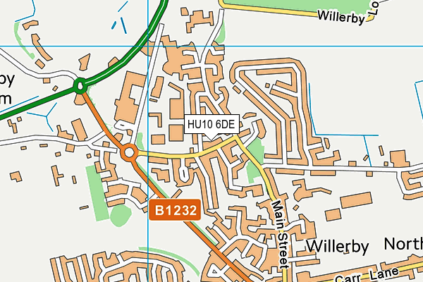 HU10 6DE map - OS VectorMap District (Ordnance Survey)