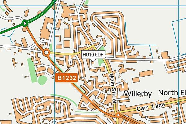 HU10 6DF map - OS VectorMap District (Ordnance Survey)