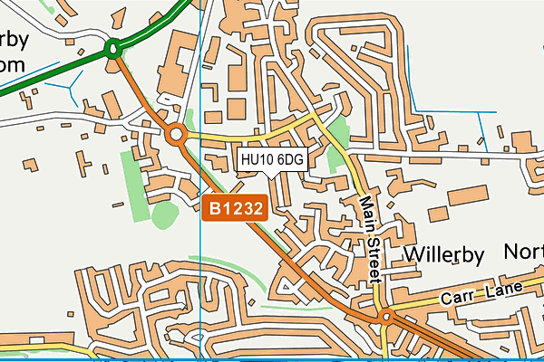HU10 6DG map - OS VectorMap District (Ordnance Survey)