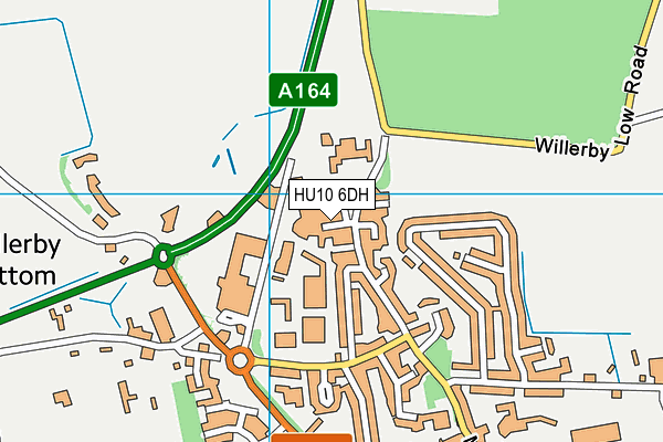 HU10 6DH map - OS VectorMap District (Ordnance Survey)