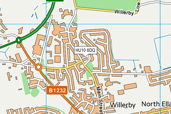 HU10 6DQ map - OS VectorMap District (Ordnance Survey)