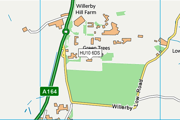 HU10 6DS map - OS VectorMap District (Ordnance Survey)