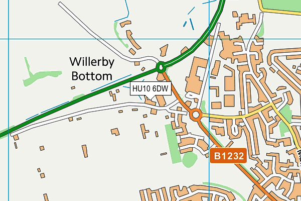 HU10 6DW map - OS VectorMap District (Ordnance Survey)