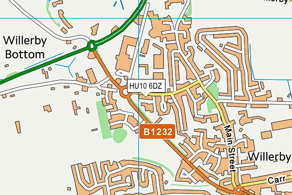 HU10 6DZ map - OS VectorMap District (Ordnance Survey)