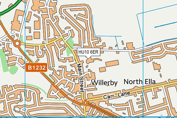 HU10 6ER map - OS VectorMap District (Ordnance Survey)
