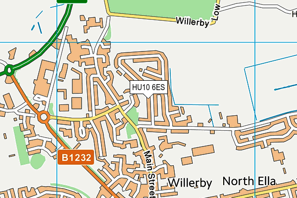 HU10 6ES map - OS VectorMap District (Ordnance Survey)