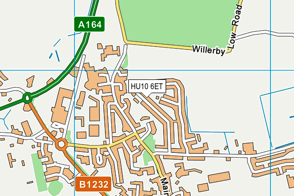 HU10 6ET map - OS VectorMap District (Ordnance Survey)