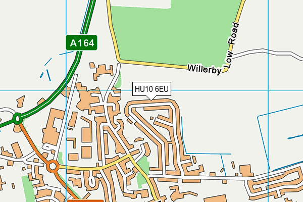 HU10 6EU map - OS VectorMap District (Ordnance Survey)
