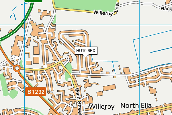 HU10 6EX map - OS VectorMap District (Ordnance Survey)