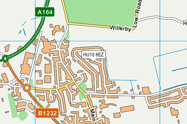 HU10 6EZ map - OS VectorMap District (Ordnance Survey)