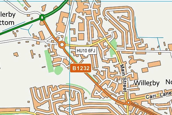 HU10 6FJ map - OS VectorMap District (Ordnance Survey)