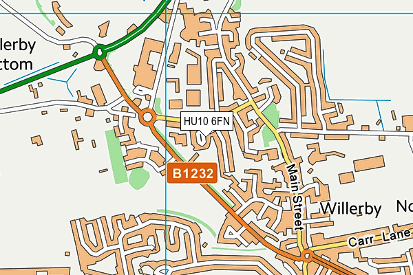 HU10 6FN map - OS VectorMap District (Ordnance Survey)