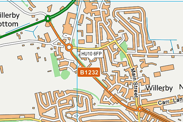 HU10 6FP map - OS VectorMap District (Ordnance Survey)