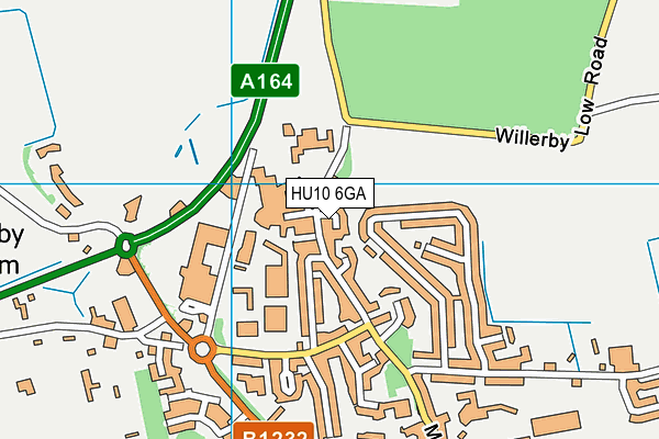 HU10 6GA map - OS VectorMap District (Ordnance Survey)