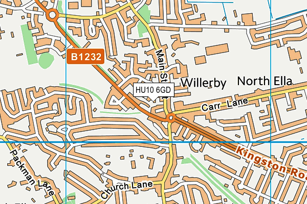 HU10 6GD map - OS VectorMap District (Ordnance Survey)