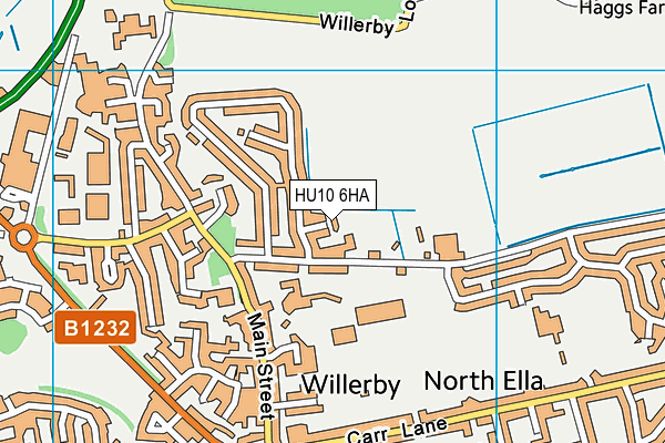 HU10 6HA map - OS VectorMap District (Ordnance Survey)