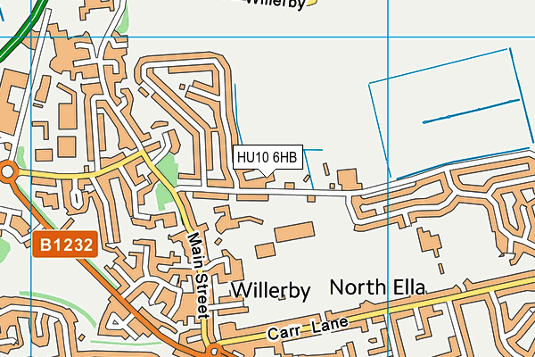 HU10 6HB map - OS VectorMap District (Ordnance Survey)